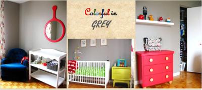 Colorful in Grey Baby Nursery