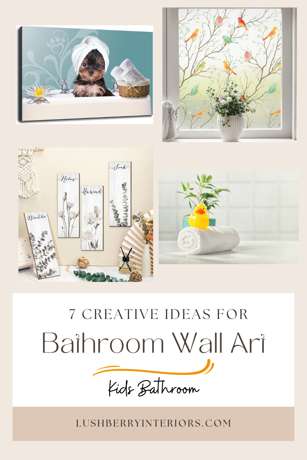 Bathroom Wall Art in 7 Creative Ways