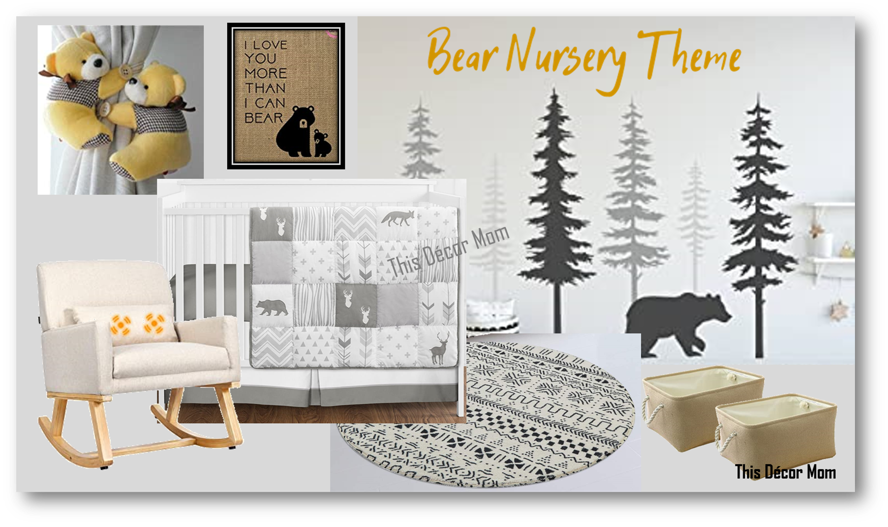 Bear Nursery Theme - Vision Board 1
