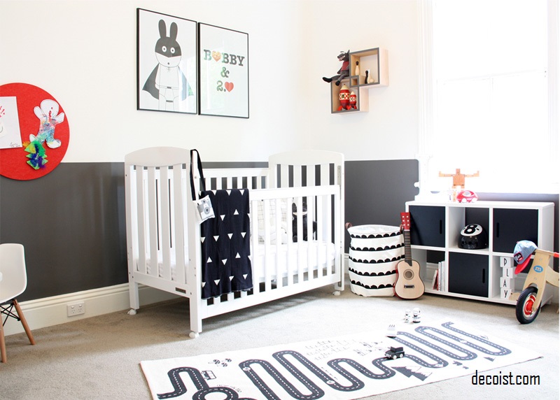 Monochrome Baby Boy Nursery