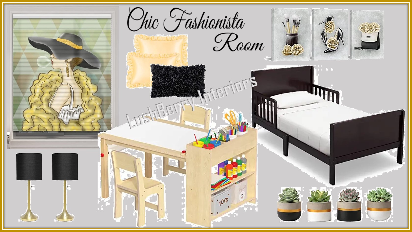 Chic Fashionista Room - Nursery Window Treatments