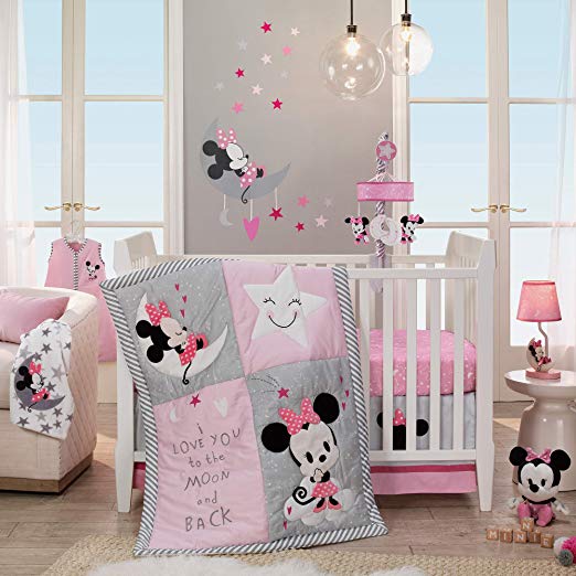 Lambs & Ivy Disney Baby Nursery Crib Bedding Set - Minnie Mouse