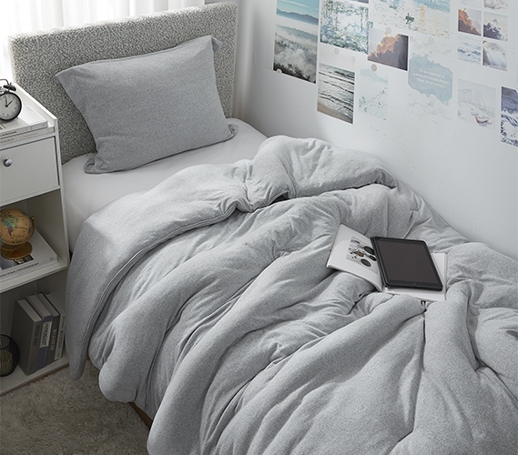 Dorm Room Bedding - Glacier Grey Twin XL Comforter