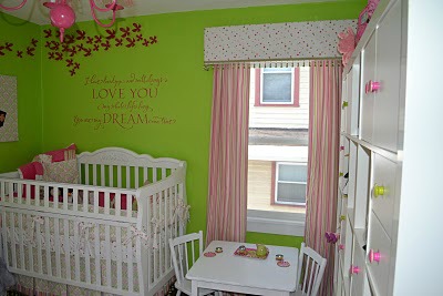 Lime Green and Pink Baby Nursery