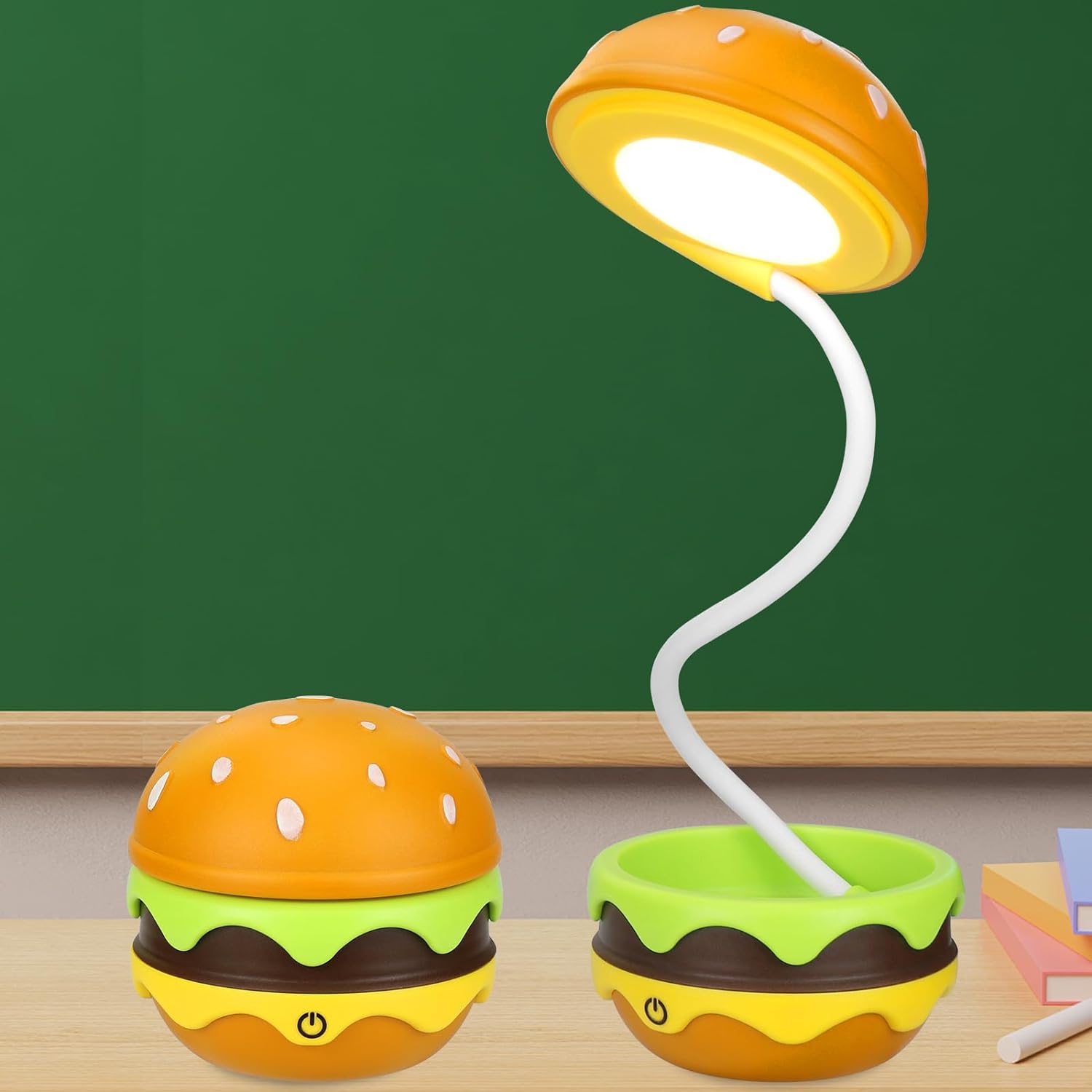 Hamburger Desk Lamp is a hoot in a kids room