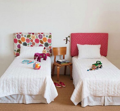 Homemade Headboards in Shared Girls Bedrooms