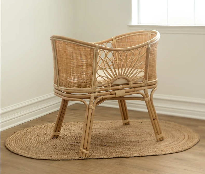 Daisy Dreamer Rattan Baby Bassinet by Lila and Leo
