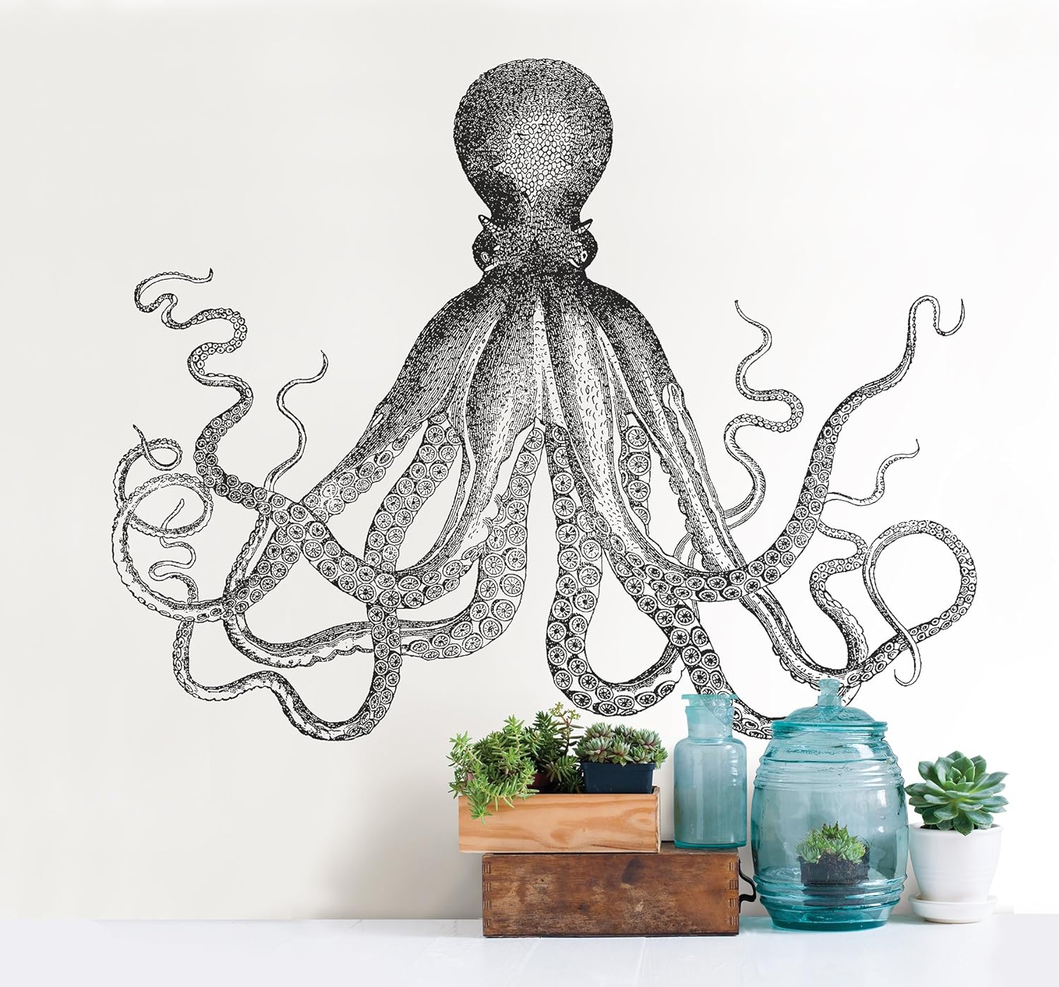 Create drama in the kids bathroom with this Octopus decal