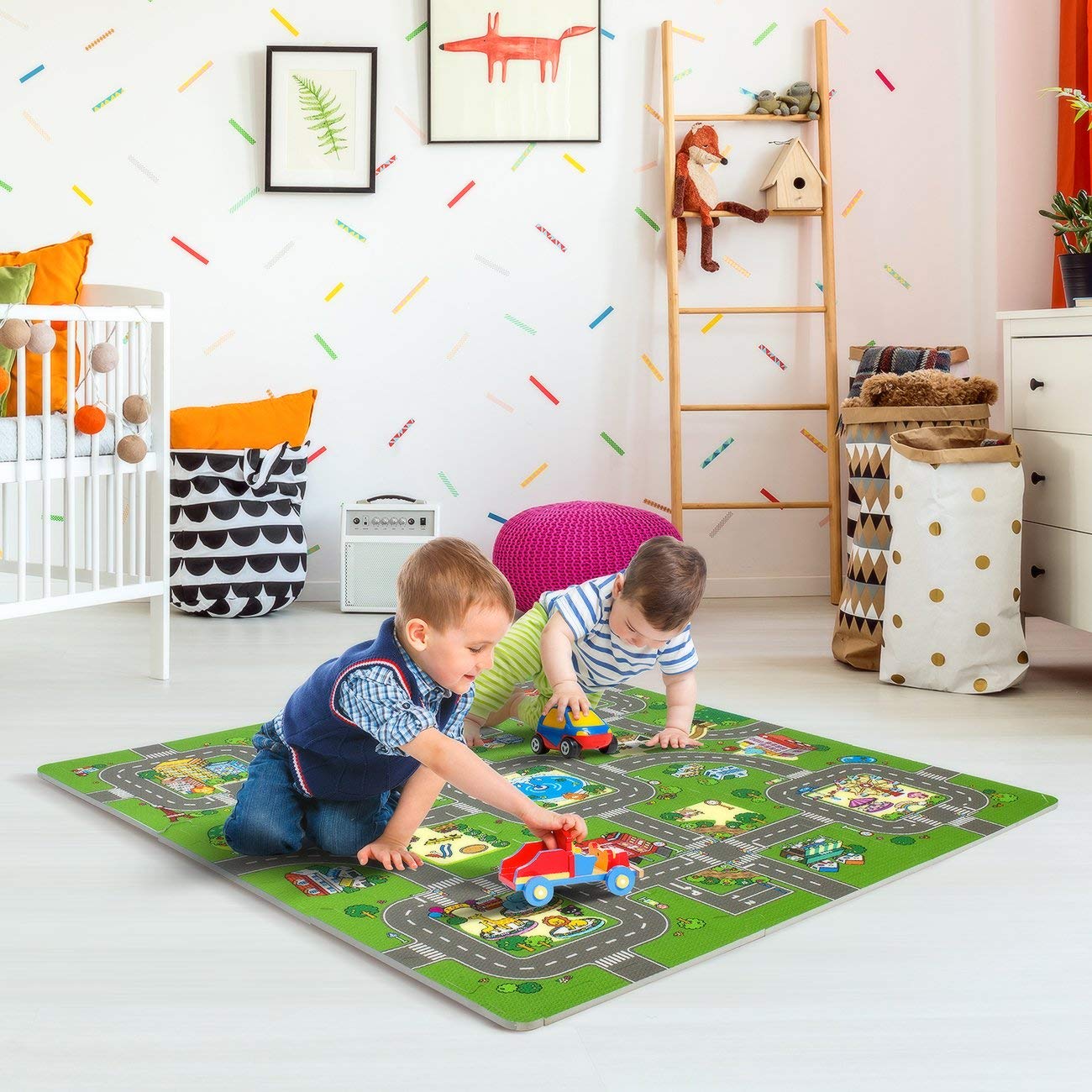 Traffic Play mat Puzzle Foam Interlocking Tiles