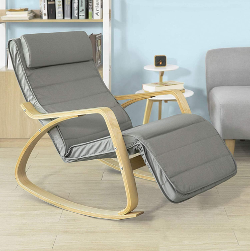 Nursery Rocking Chair with Footrest