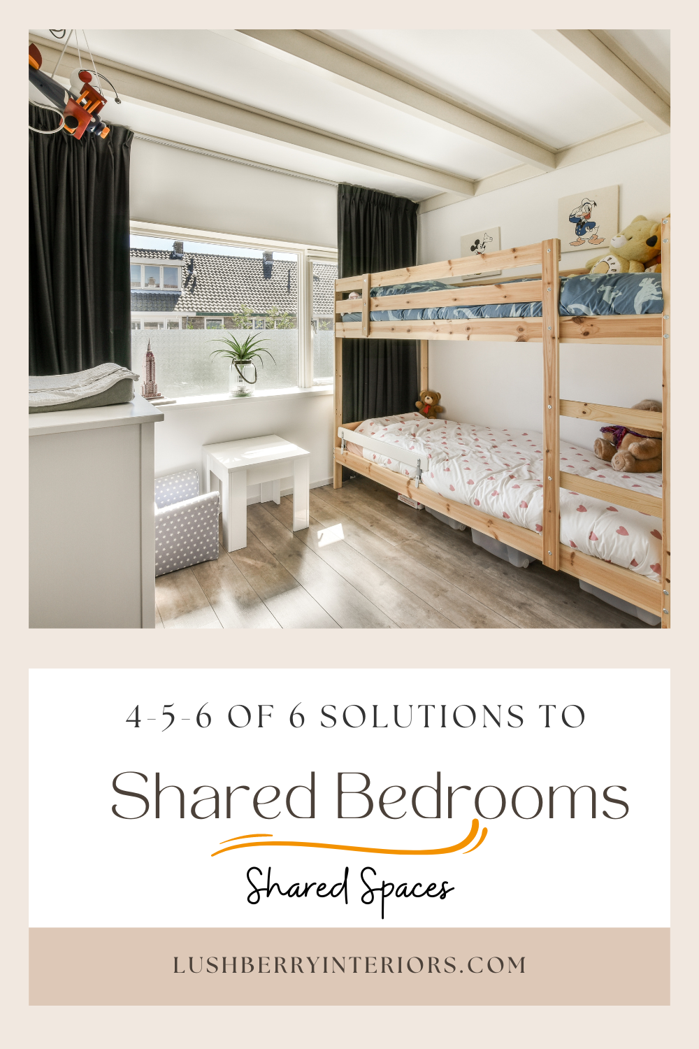 Shared Bedrooms in Kids Spaces - 4-5-6 solutions