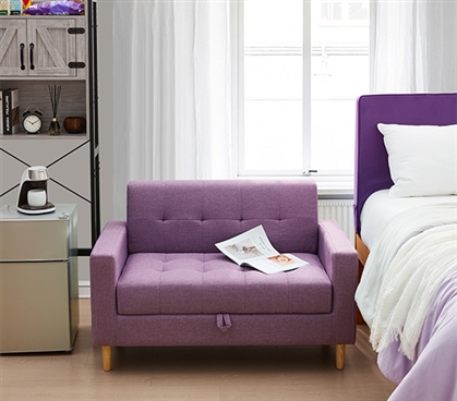 Dorm Furniture - Storage Couch in Dahlia Purple