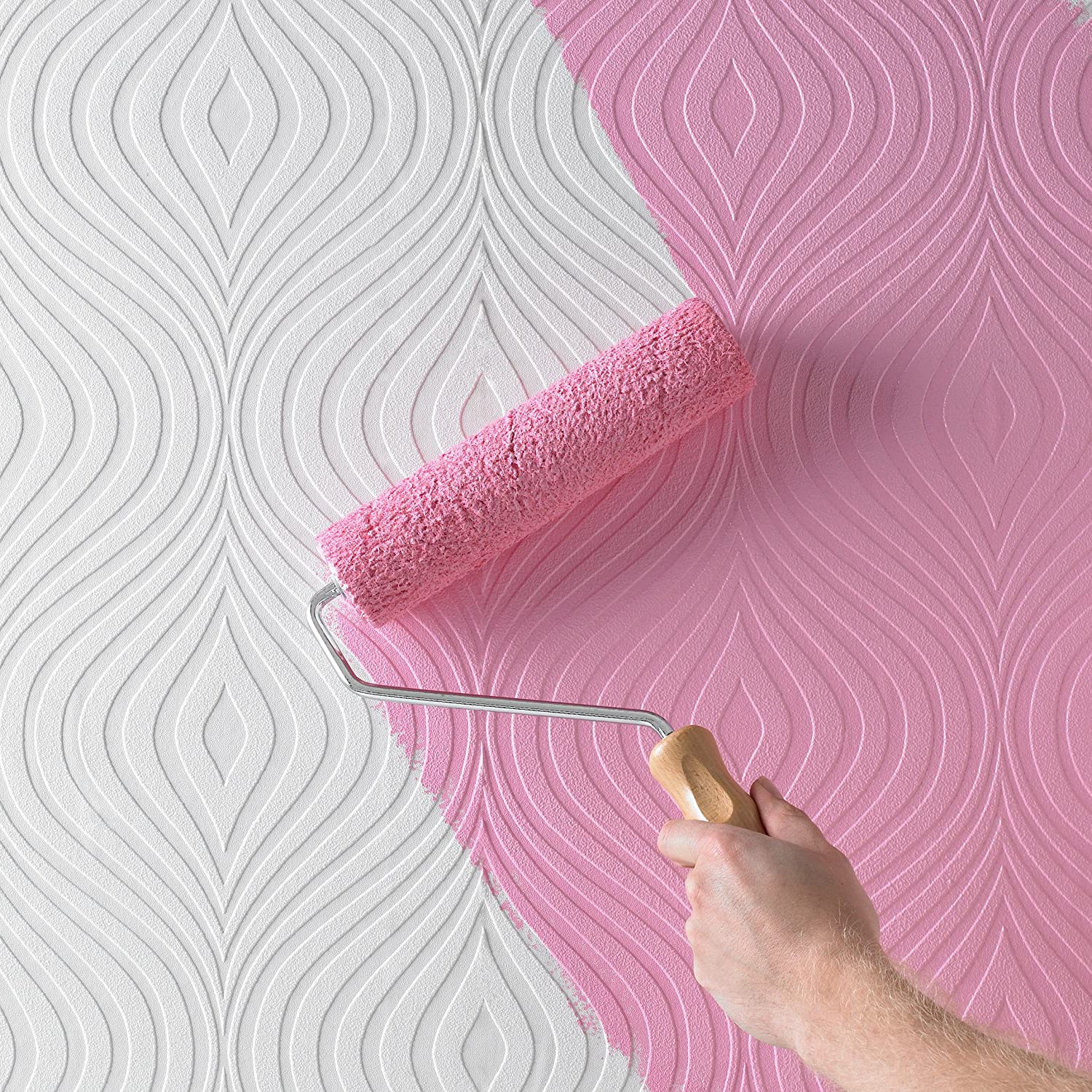 Paintable wallpaper is a clever option for families with young kids