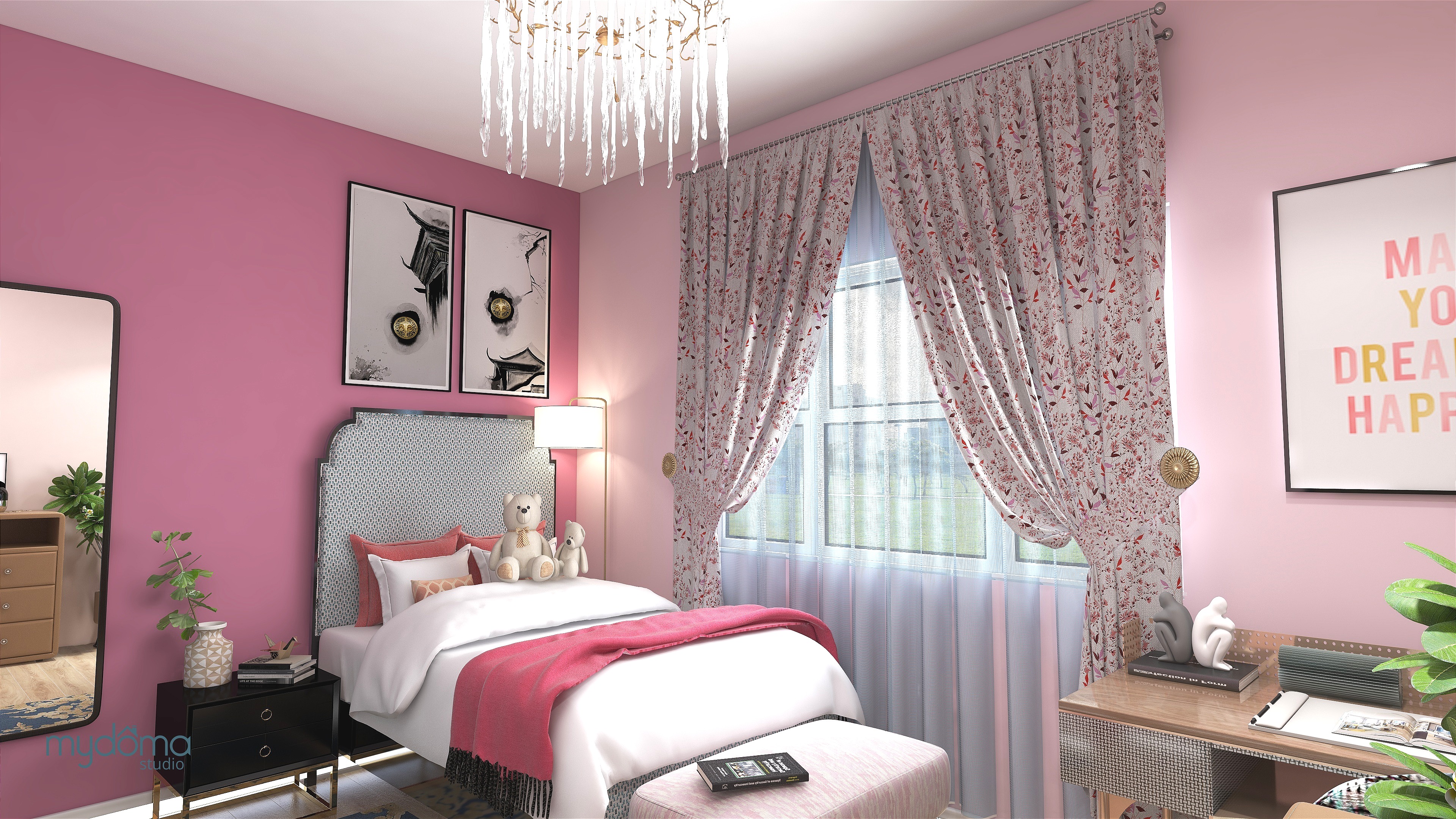 Create activity zones in teen rooms