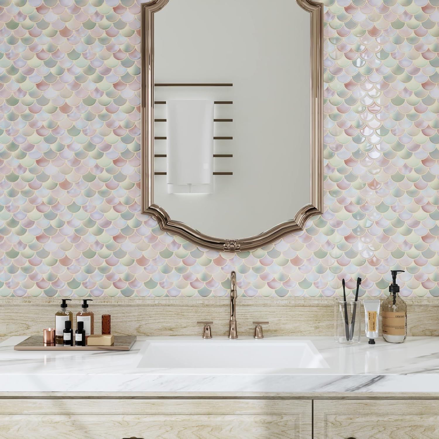 Tile Stickers Elevate Your Bathroom Wall Art