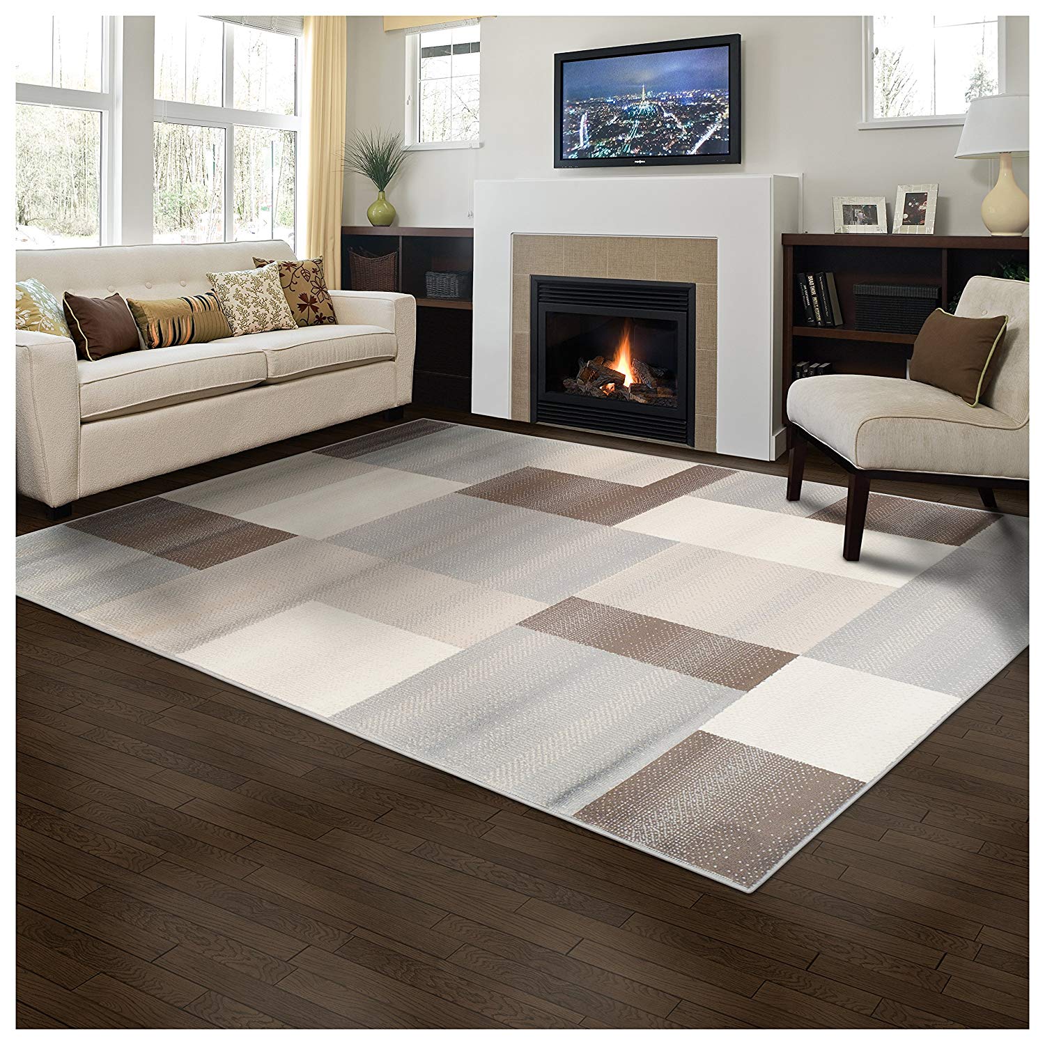 Elegant Clifton Area Rug Geometric Rectangular Tile