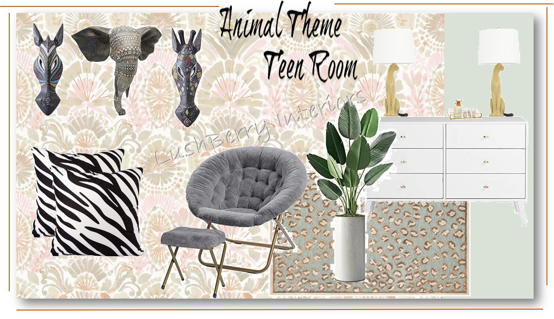 Animal Theme Zebra Bedding Teen Room