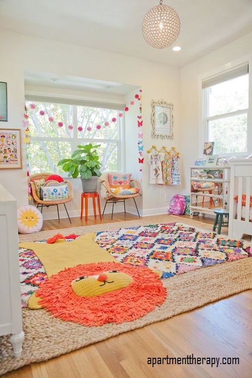 A colorful baby boy nursery