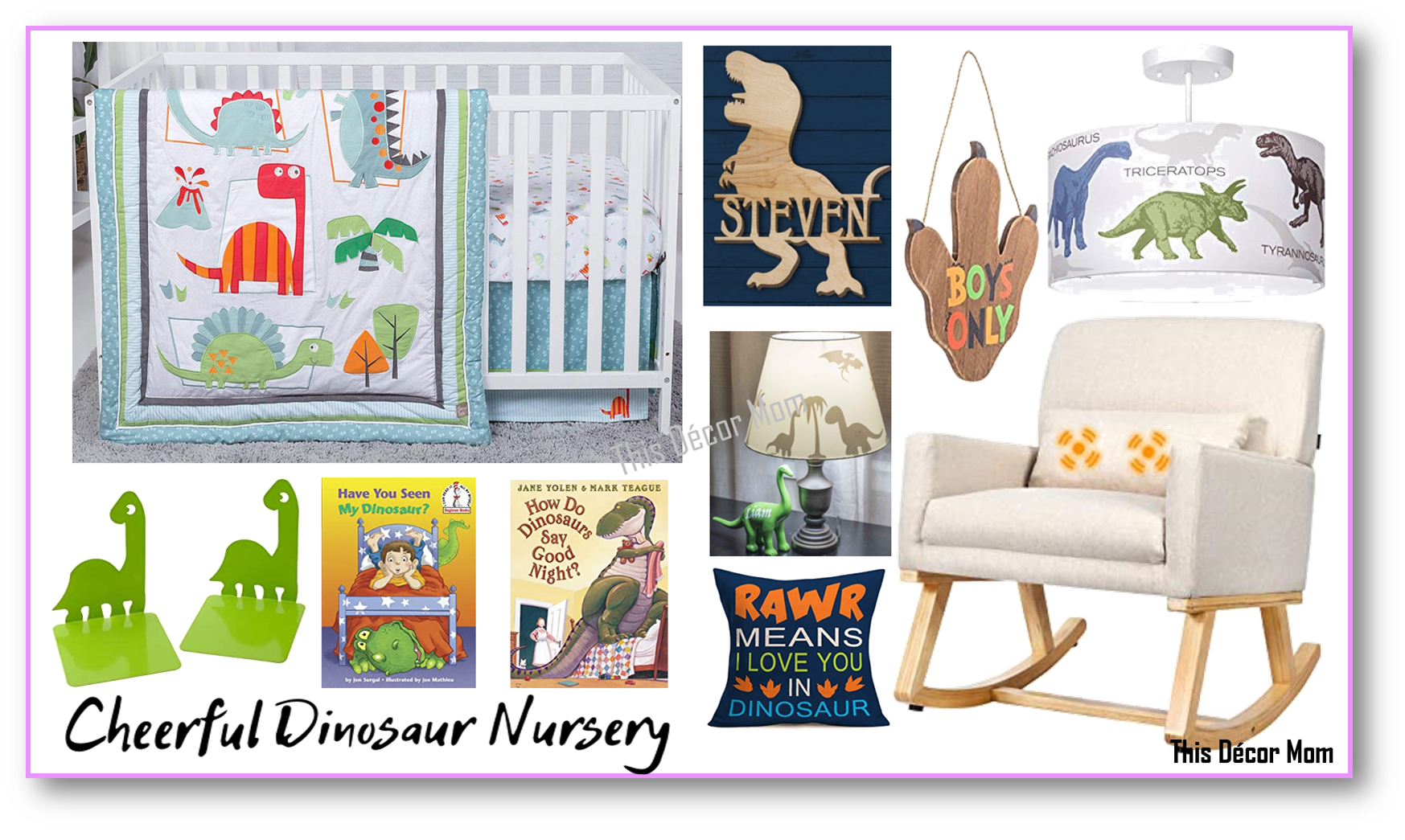 Dinosaur Nursery Mood Board