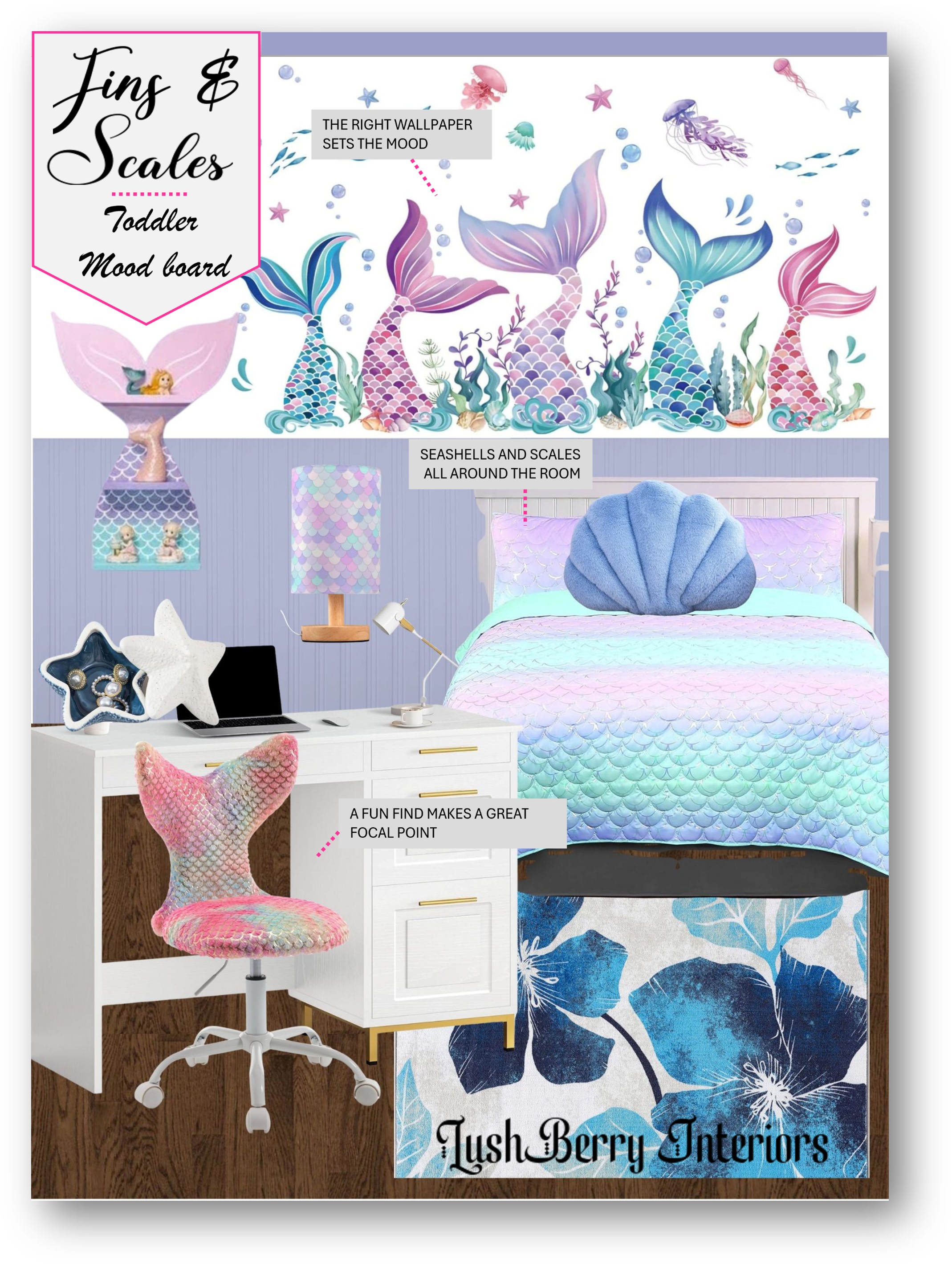 Fins and Scales Mermaid Inspiration Board 1