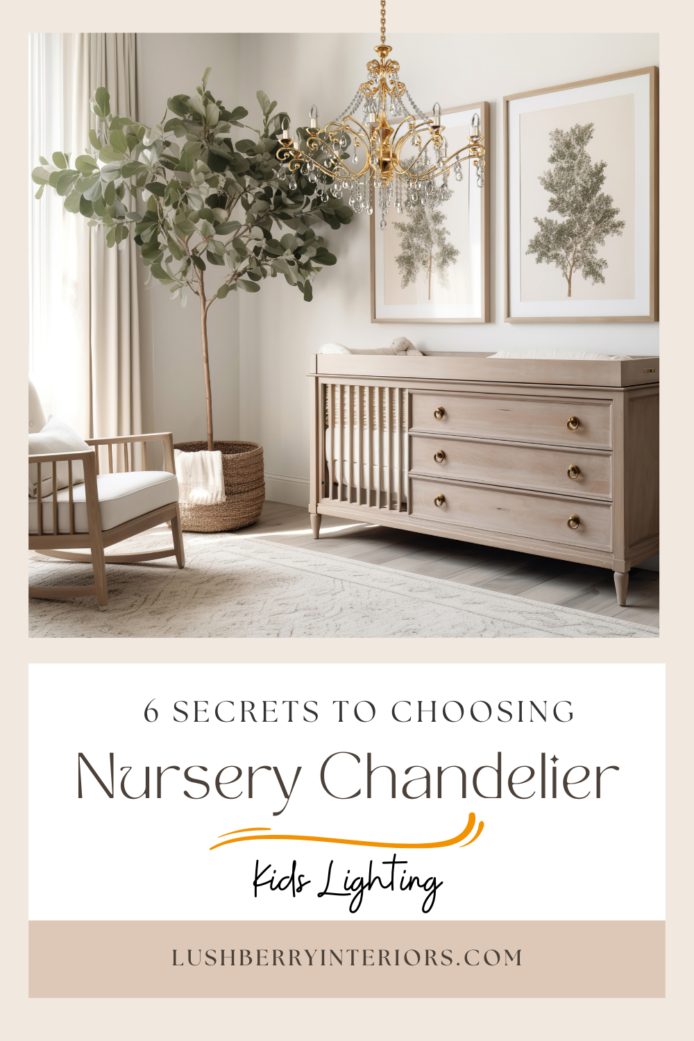 Nursery chandelier to illuminate your baby's room