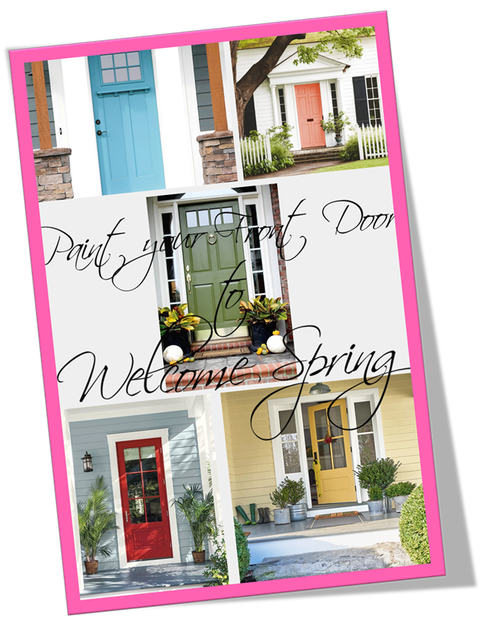 Paint Your Front Door for Spring decorating
