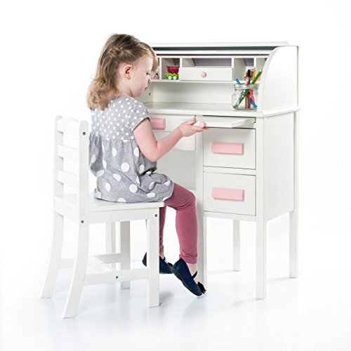 Kids Jr Roll-Top Desk - White