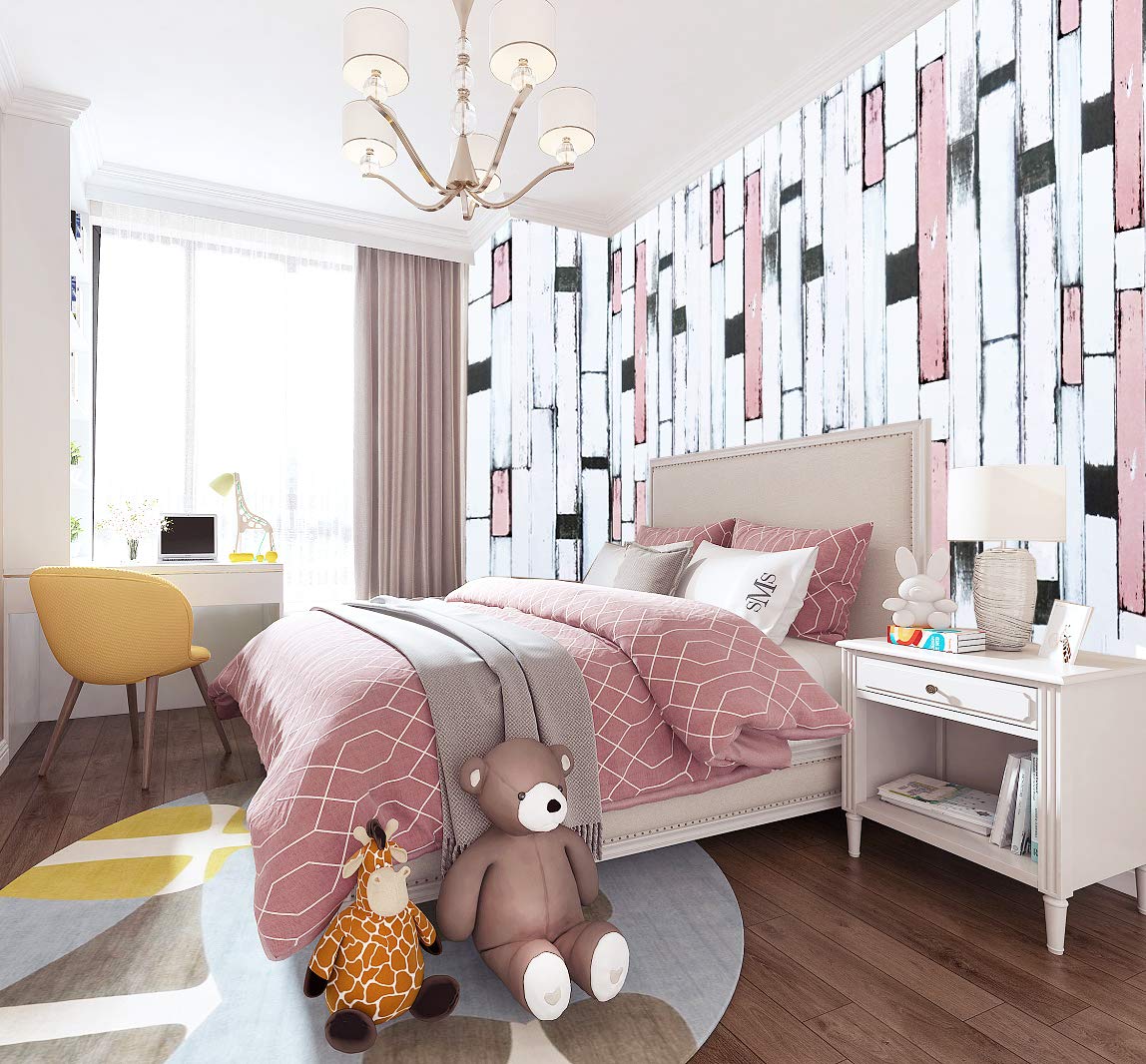 Colorful Wood Peel and Stick Wallpaper